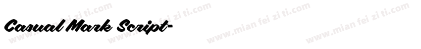 Casual Mark Script字体转换